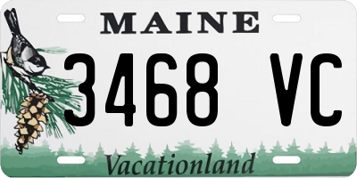 ME license plate 3468VC