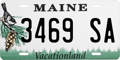 ME license plate 3469SA