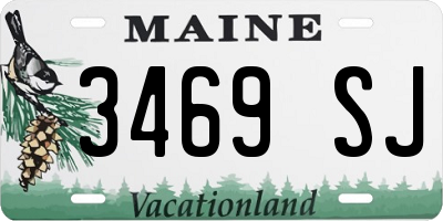 ME license plate 3469SJ