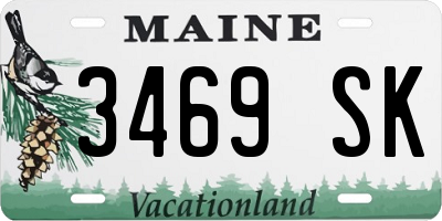ME license plate 3469SK