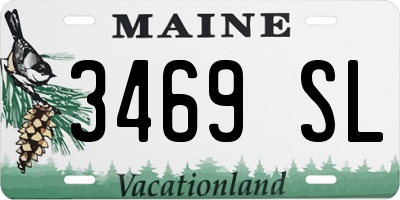 ME license plate 3469SL