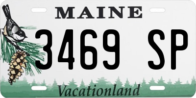 ME license plate 3469SP