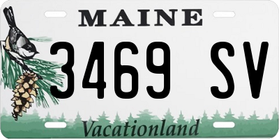 ME license plate 3469SV