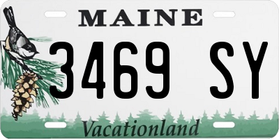 ME license plate 3469SY