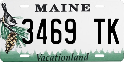 ME license plate 3469TK