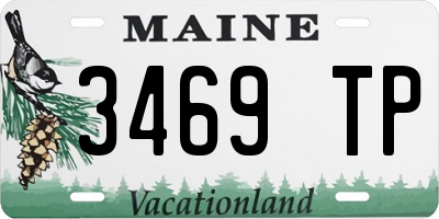 ME license plate 3469TP