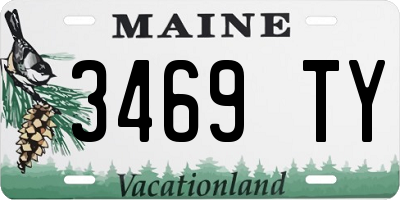 ME license plate 3469TY