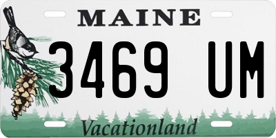 ME license plate 3469UM