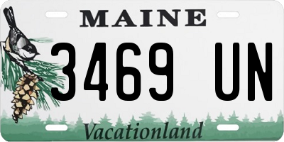 ME license plate 3469UN