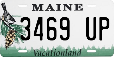 ME license plate 3469UP