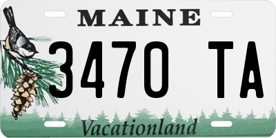 ME license plate 3470TA
