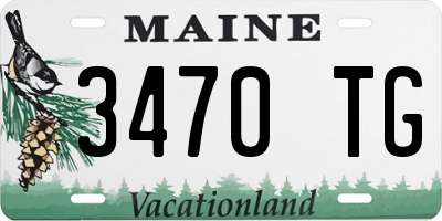 ME license plate 3470TG
