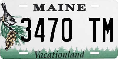 ME license plate 3470TM