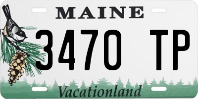 ME license plate 3470TP