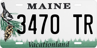 ME license plate 3470TR