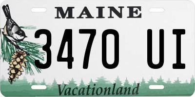 ME license plate 3470UI