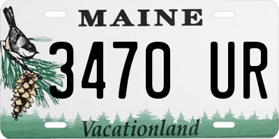 ME license plate 3470UR