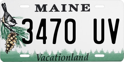 ME license plate 3470UV