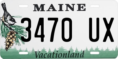 ME license plate 3470UX