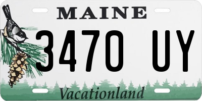 ME license plate 3470UY