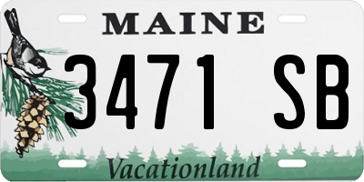 ME license plate 3471SB