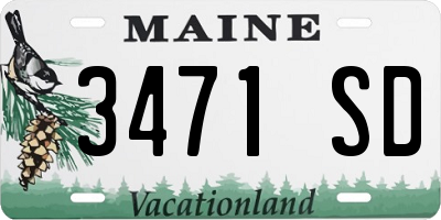 ME license plate 3471SD