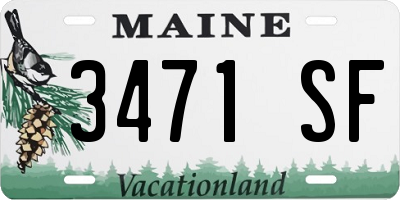 ME license plate 3471SF