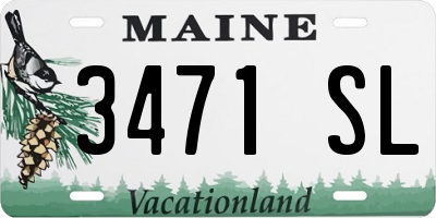 ME license plate 3471SL