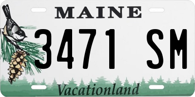 ME license plate 3471SM