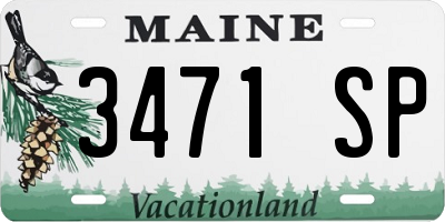 ME license plate 3471SP
