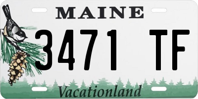 ME license plate 3471TF