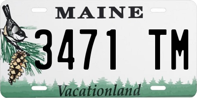ME license plate 3471TM