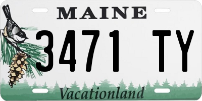 ME license plate 3471TY