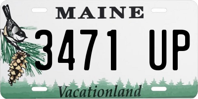 ME license plate 3471UP