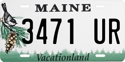 ME license plate 3471UR