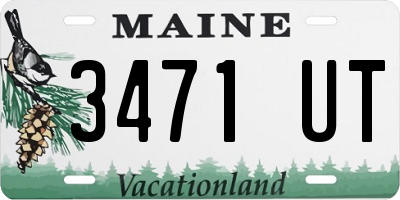 ME license plate 3471UT