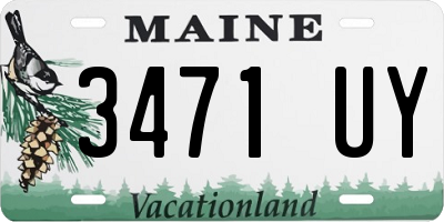 ME license plate 3471UY