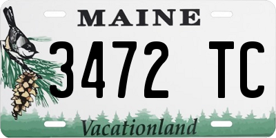 ME license plate 3472TC