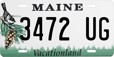 ME license plate 3472UG