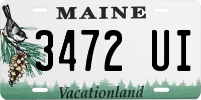 ME license plate 3472UI