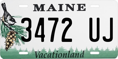 ME license plate 3472UJ
