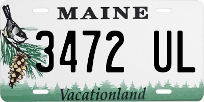 ME license plate 3472UL