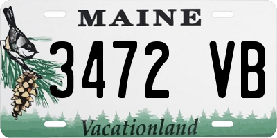 ME license plate 3472VB