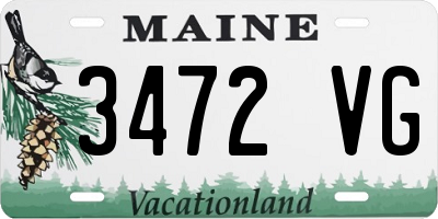ME license plate 3472VG