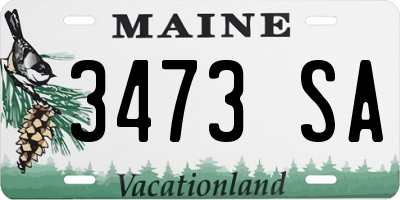 ME license plate 3473SA