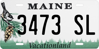 ME license plate 3473SL