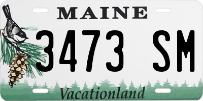 ME license plate 3473SM