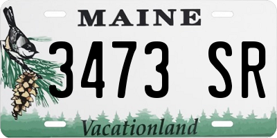 ME license plate 3473SR