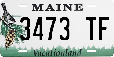 ME license plate 3473TF