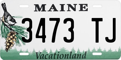 ME license plate 3473TJ